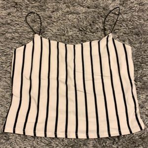 Stripped Cropped Tank Top